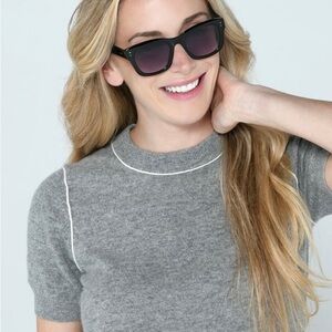 Foster Grant Premium Women's Square Sunglasses, Black